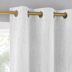 Open Box - Sun Zero - 2pc 37"x96" Sun Zero Halleck Vertical Strie 100% B Pearl